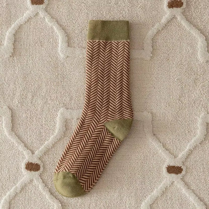 Fashion Harajuku Retro Crew Socks Women Korean Style Vintage Streetwear Women Socks College Style School Girls Cotton Long Socks