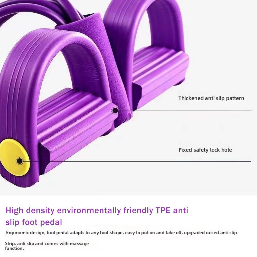 6-Tube Pedal Pull Resistance Band | Full-Body Yoga & Strength Trainer