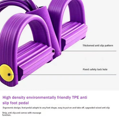 6-Tube Pedal Pull Resistance Band | Full-Body Yoga & Strength Trainer