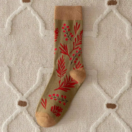 Fashion Harajuku Retro Crew Socks Women Korean Style Vintage Streetwear Women Socks College Style School Girls Cotton Long Socks