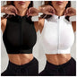 Women’s 2-Piece Yoga Set | Zipper Fitness Vest & Breathable Workout Top