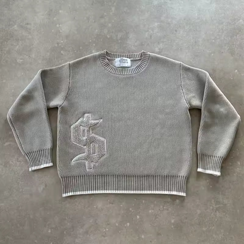 Y2K Street Knit Sweater Pullover