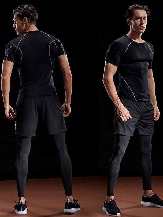 Men’s Compression Sports T-Shirt | Quick-Dry Athletic Gym Top 