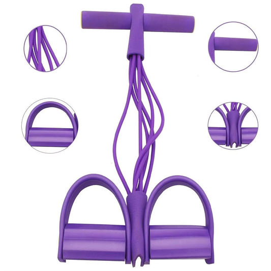 6-Tube Pedal Pull Resistance Band | Full-Body Yoga & Strength Trainer