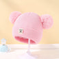 Autumn Winter Kids Knitted Beanie Hat with Pom | Warm Hats for Boys & Girls